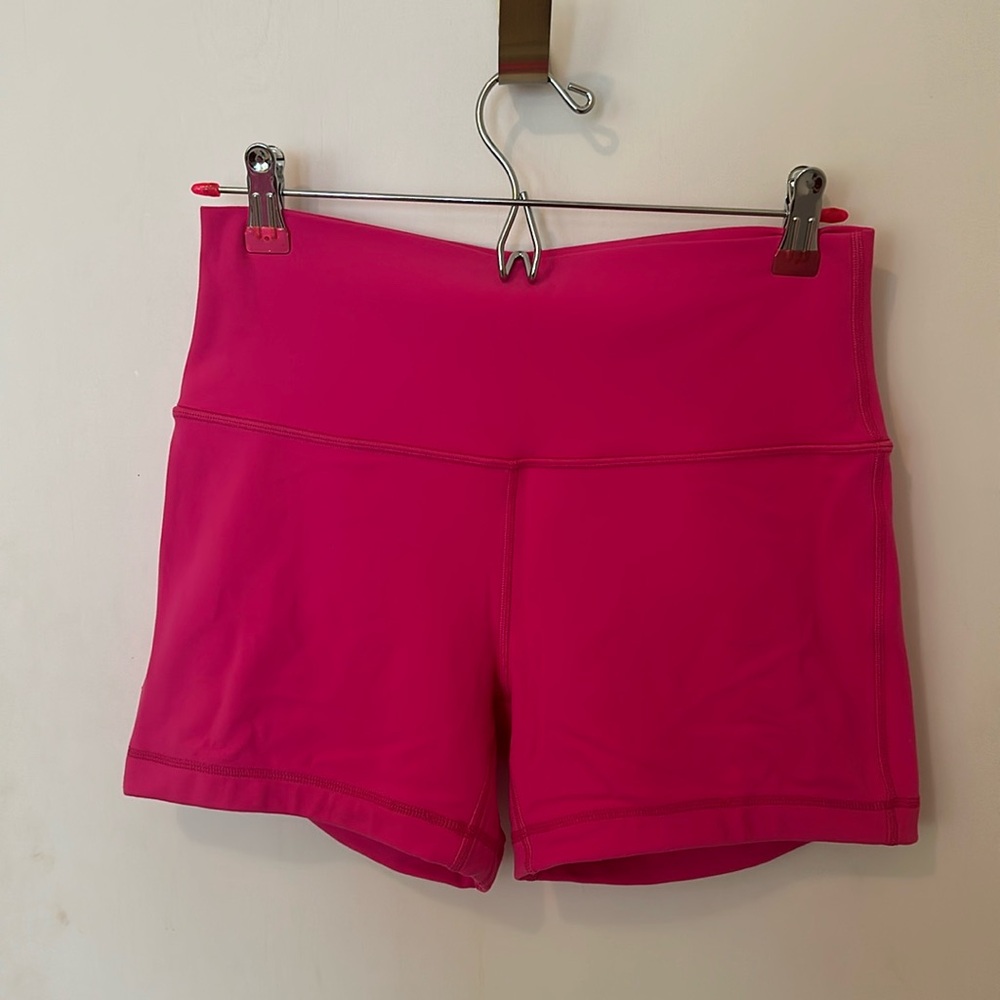 4 inch sonic pink align shorts